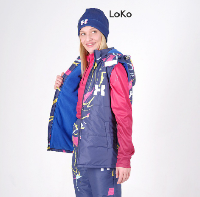 Жилет Диего на синтепоне с капюшоном унисекс, с полной запечаткой