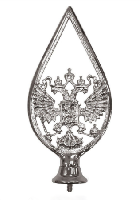 Навершие с гербом РФ металлическое хром. под серебро