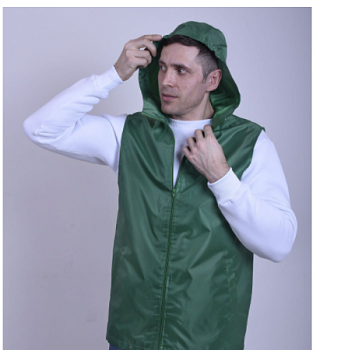 Жилет Профи с капюшоном унисекс, однотонный